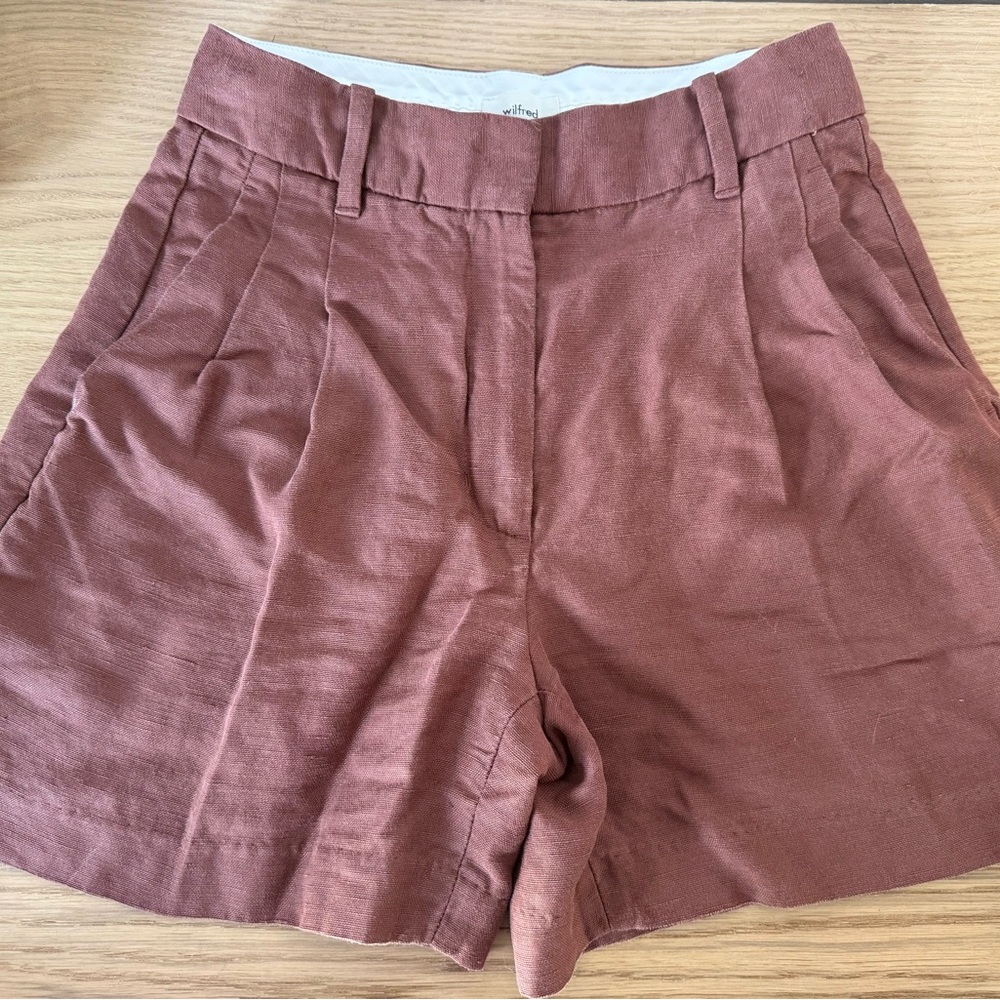 Wilfred High Waist Tan Shorts